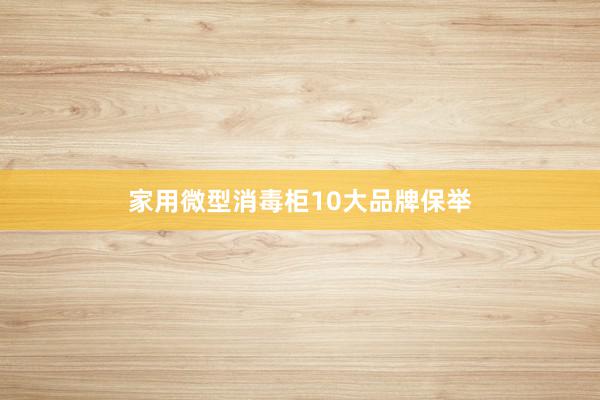 家用微型消毒柜10大品牌保举