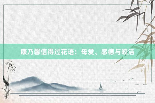 康乃馨信得过花语：母爱、感德与皎洁